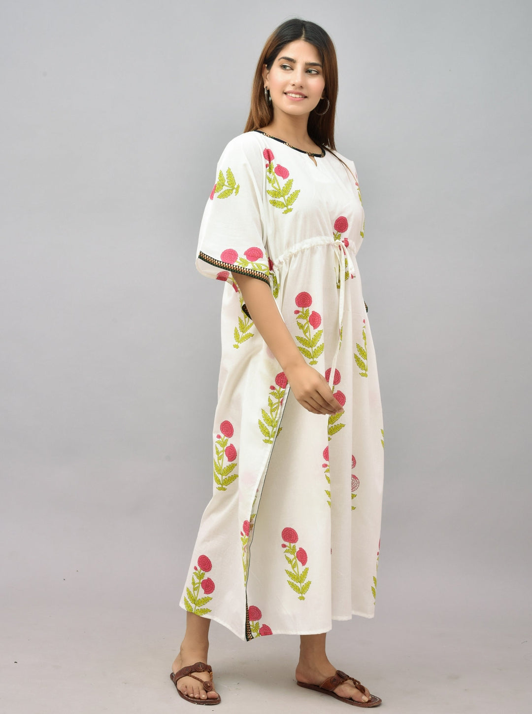 Hand Block Print Cotton Kaftan