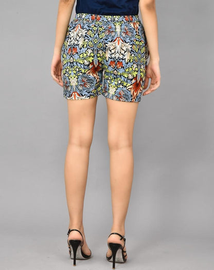Floral Rayon Shorts