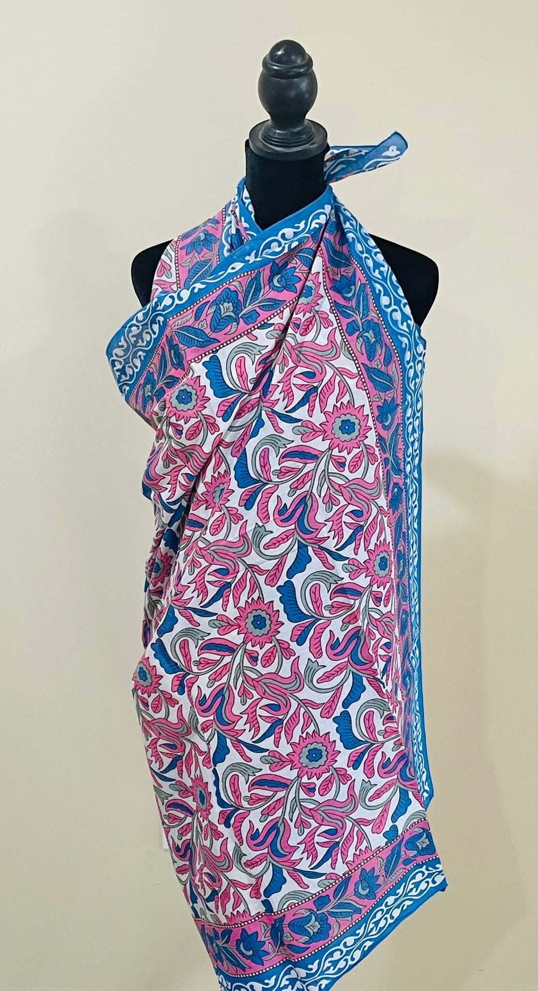 4-Piece Indian Block Print Sarong Set