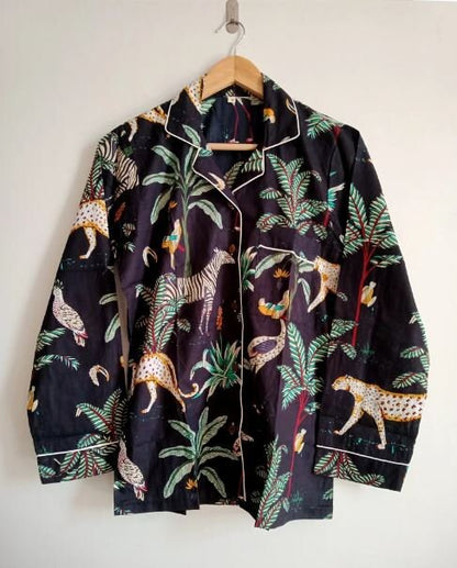 Roar-Some Black Long PJ Set