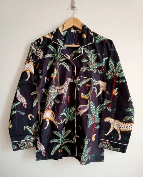 Roar-Some Black Long PJ Set