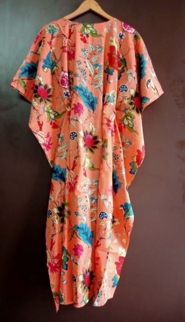 Hand Block-Print Cotton Kaftan