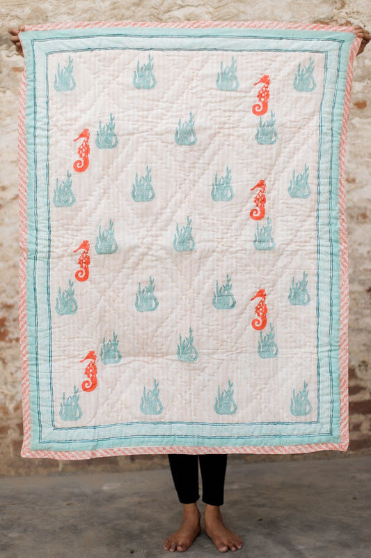 Hand Block Print Bath Towel Set