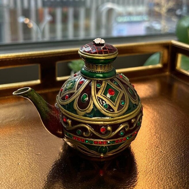 Tea Kettle Luxury Jewelry Box Handmade Beautiful Jewelry Box Gift for Her