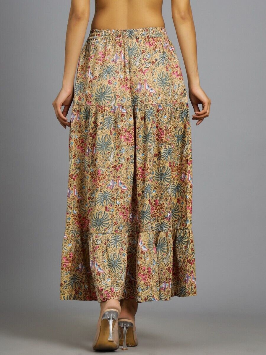 Indian Hand block Printed Long Skirt Dress