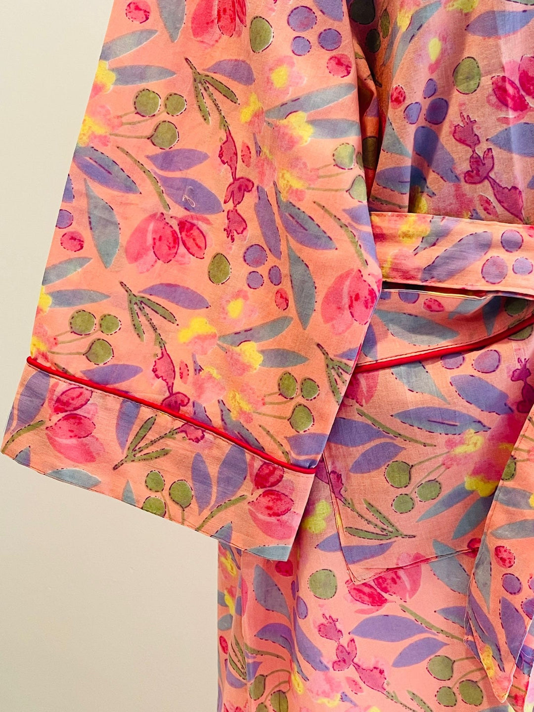 Hand Block Print Cotton Kimono Robe