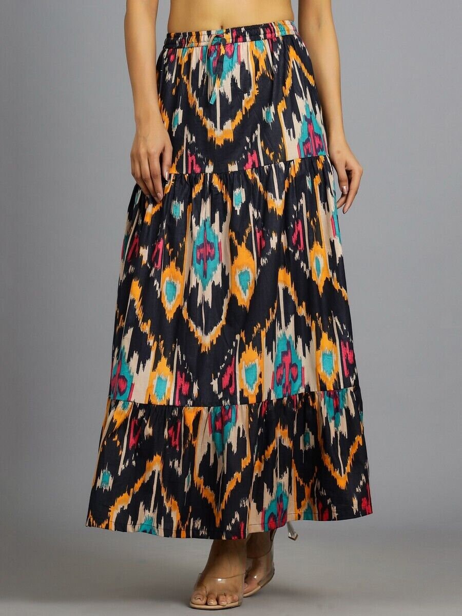 Indian Hand block Printed Long Skirt Dress