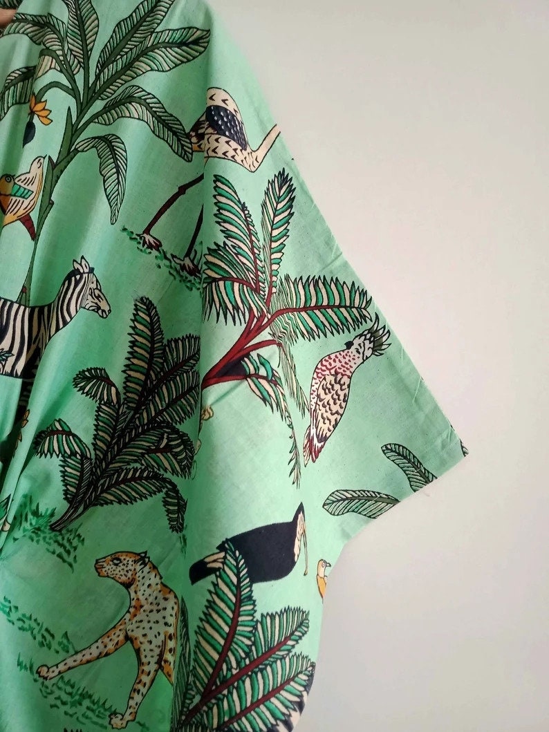 Hand Block Print Cotton Kaftan