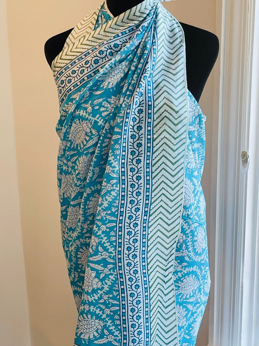 Hand Block Print Cotton Beach Sarong