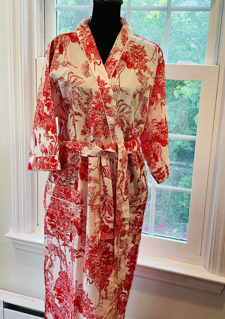 Forest Print Kimono Robe