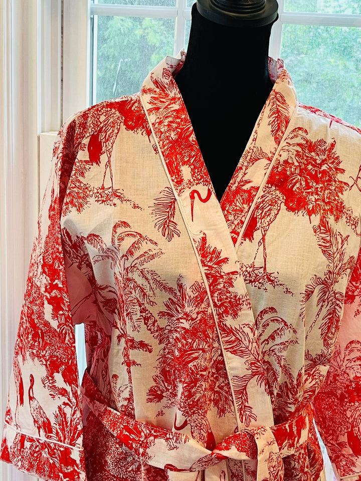 Forest Print Kimono Robe