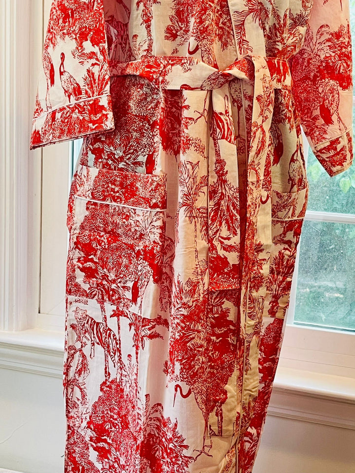 Forest Print Kimono Robe