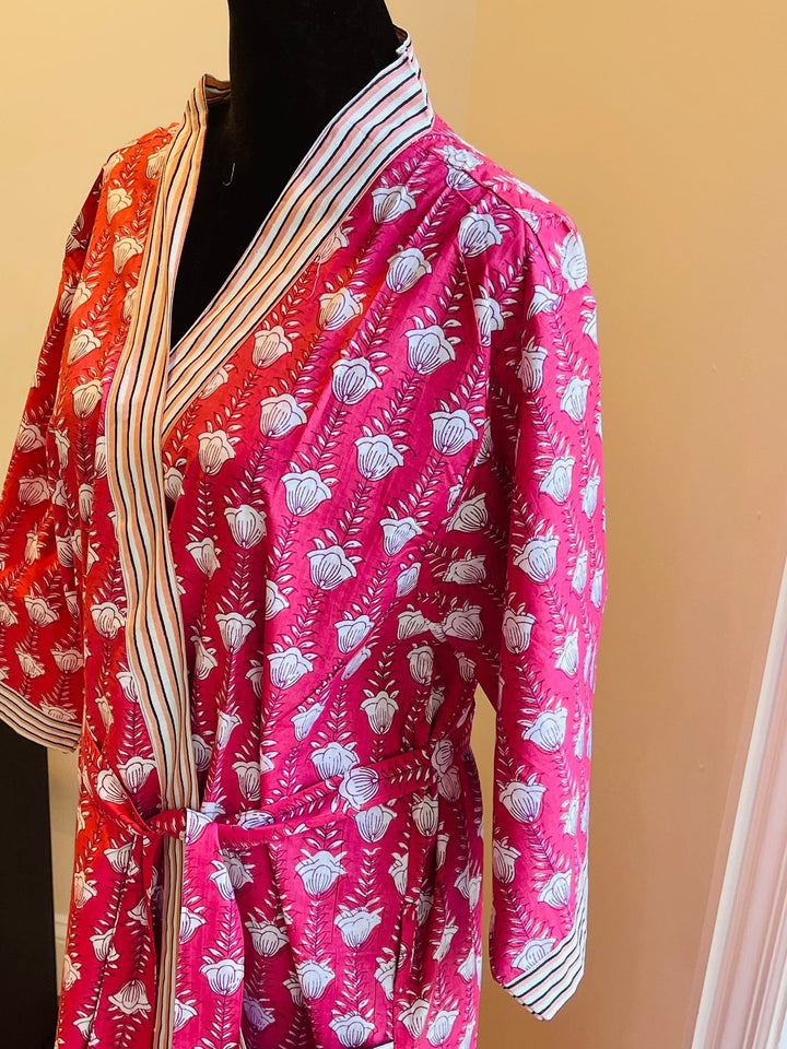 Cotton kimono robe