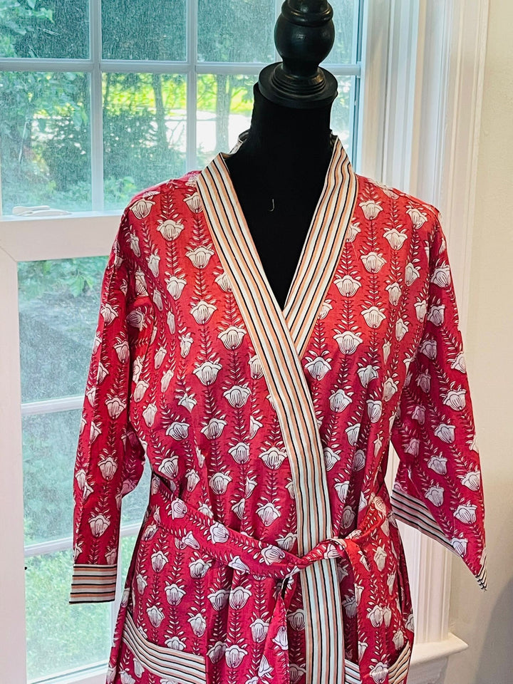 Cotton kimono robe