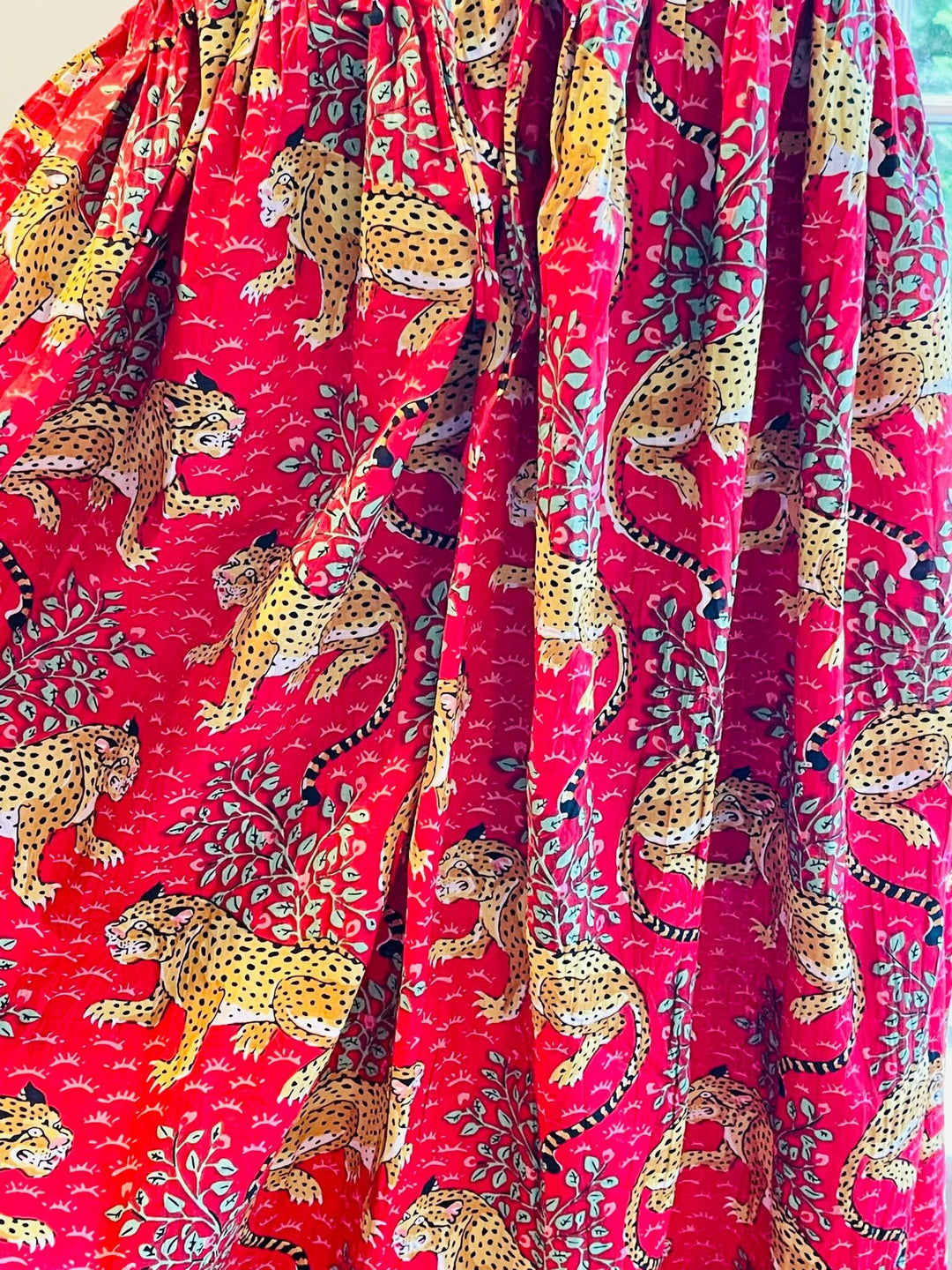 Hand Block Tiger Print Cotton Skirt