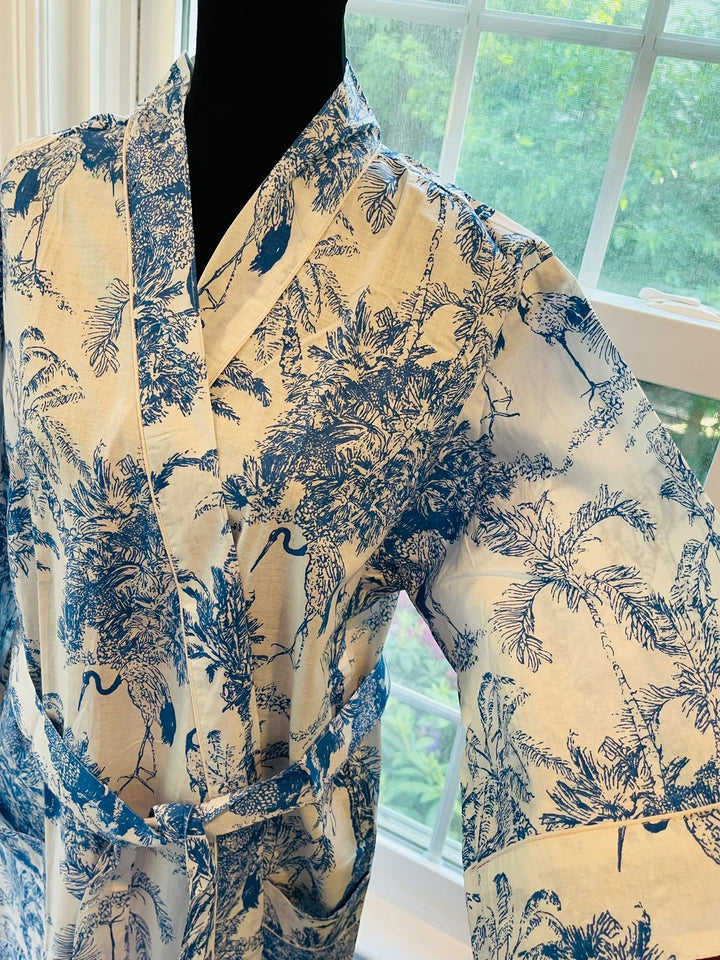 Forest Print Kimono Robe