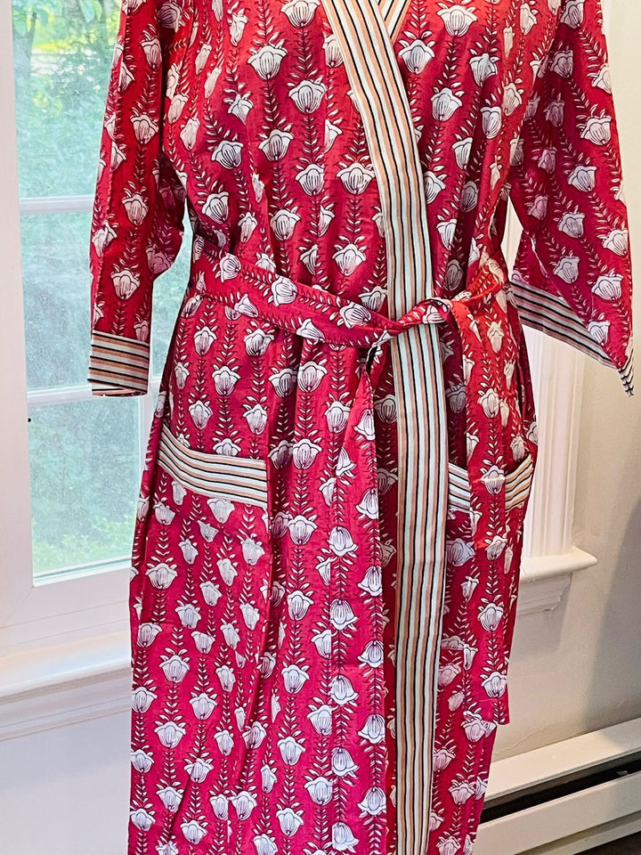 Cotton kimono robe