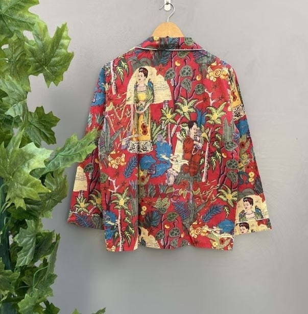 Frida Kahlo Red Long Pajama Set