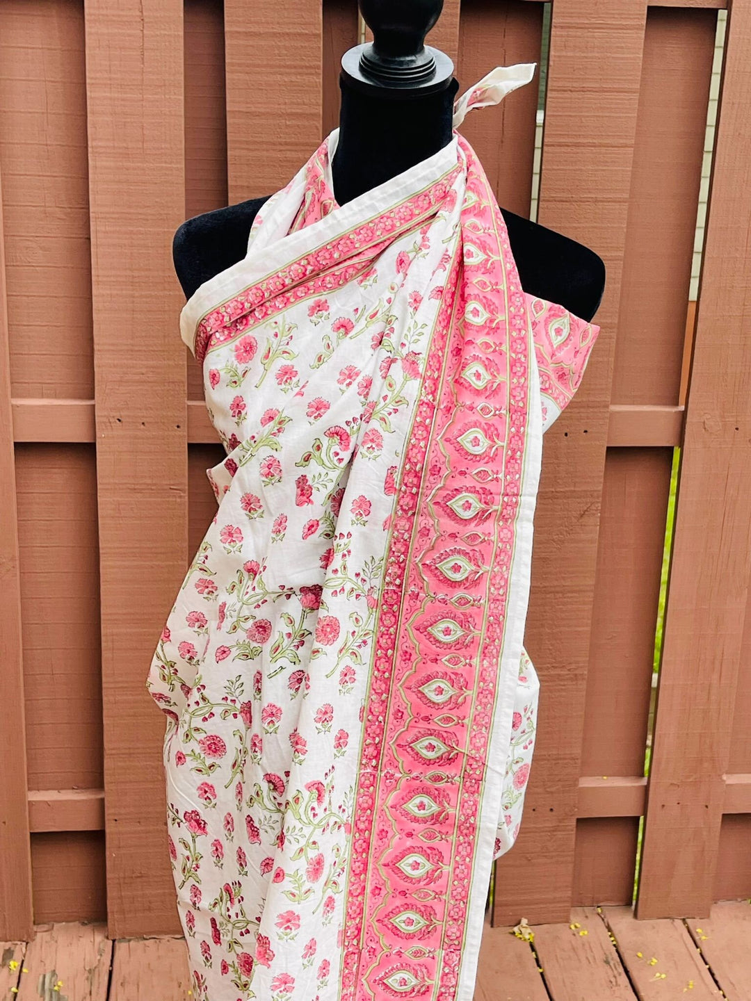 Hand Block Printed Cotton Sarong Beach Wrap