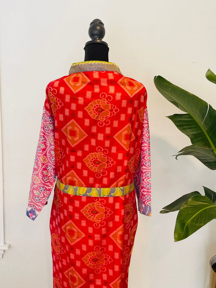 Sari Patchwork Silk Kimono Robe