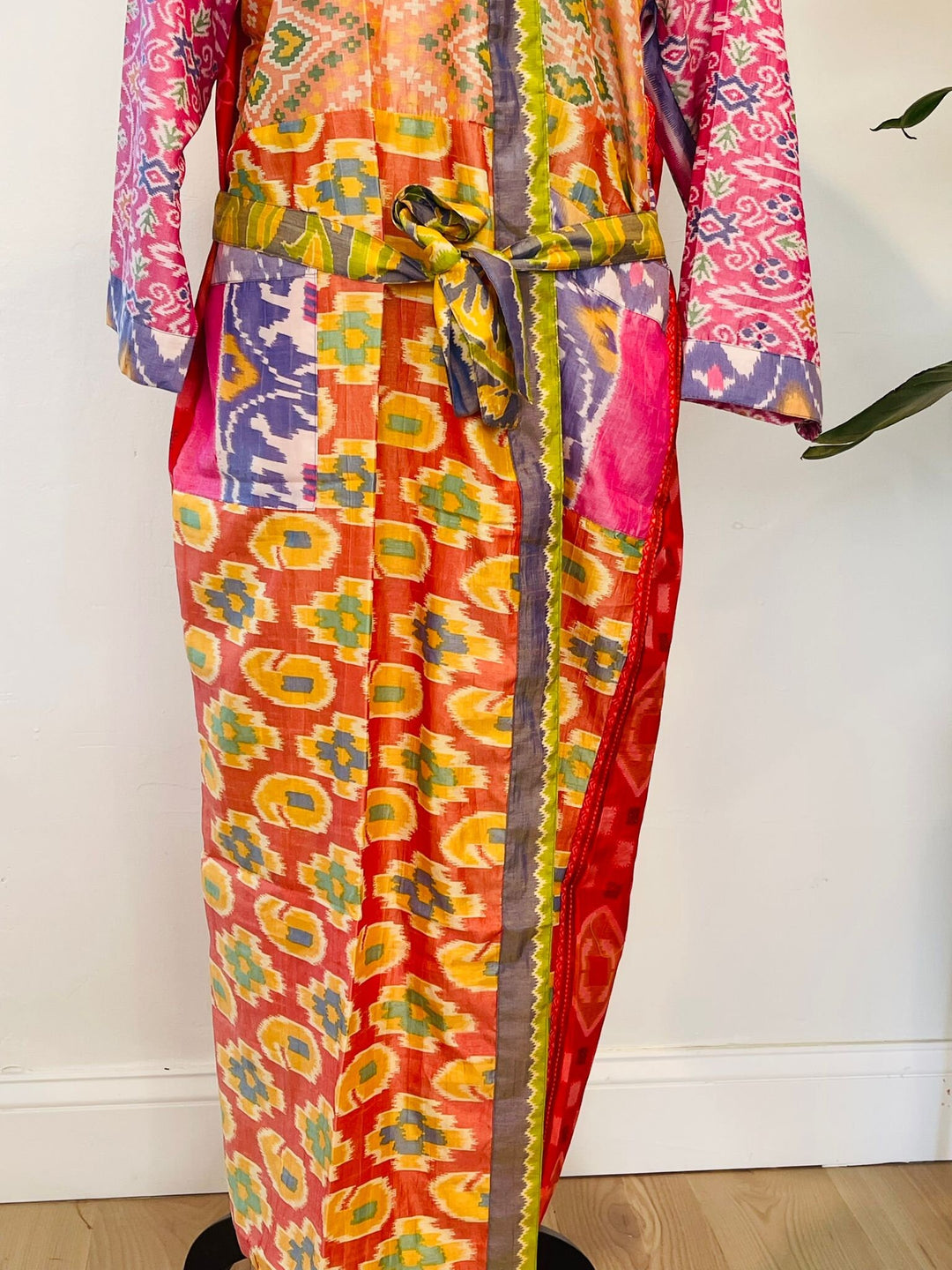 Sari Patchwork Silk Kimono Robe