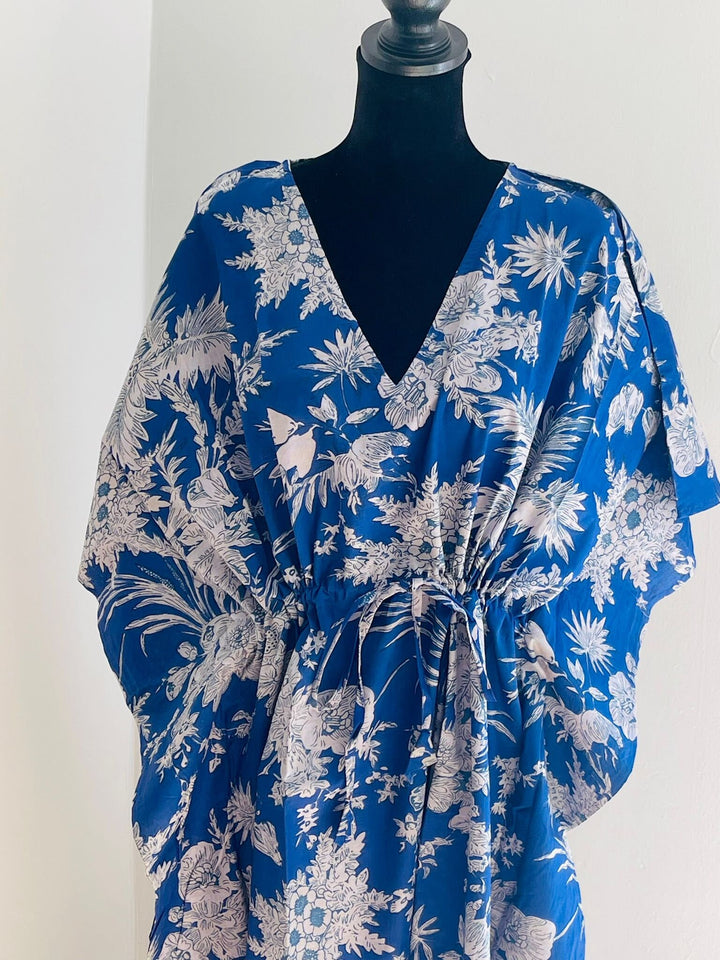 Hand Block-Print Cotton kaftan